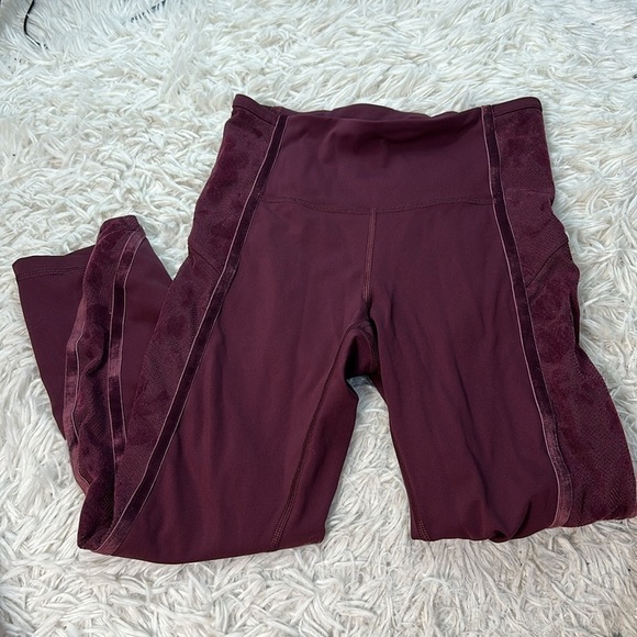 Lululemon Wunder Under Crop High-Rise *Flocked 21" Dark Adobe / Scatter Floral - Picture 1 of 5